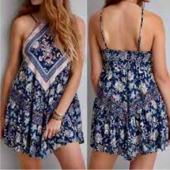 American Eagle Outfitters Dresses & Skirts - American Eagle Outfitters Blue and Pink Patterned Dress
